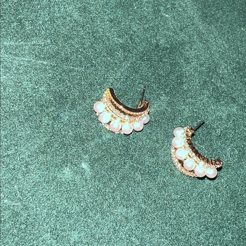 Gold and Pearl Earrings